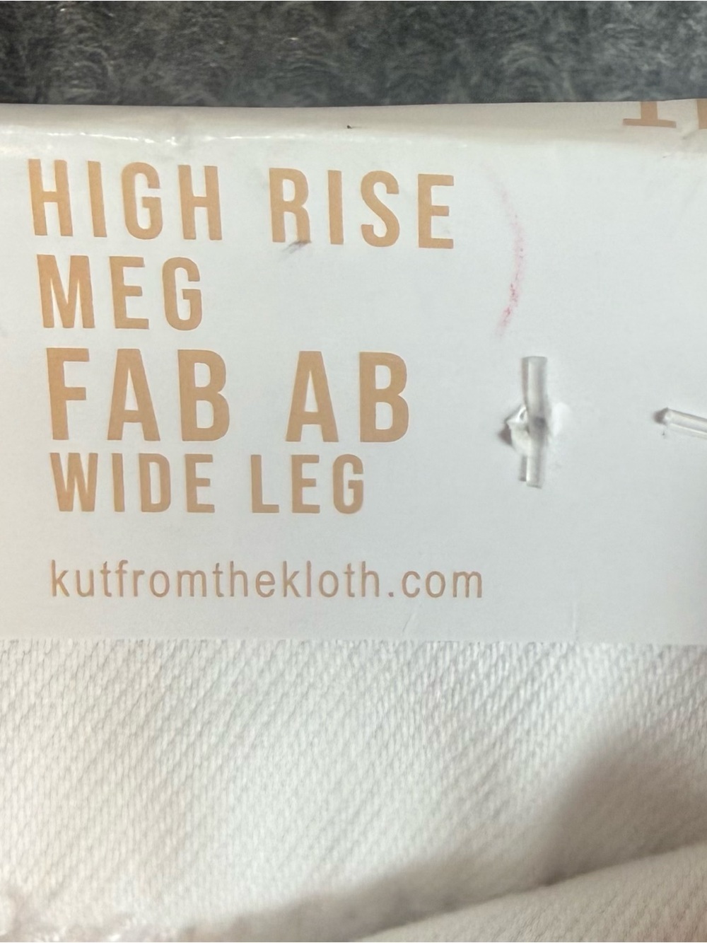 KUT From The Kloth Meg Fab Ab Wide Leg Jeans Womens 10 White High Rise Raw Hem - Picture 8 of 14